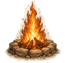 Loderndes Feuer — ein wahrer Hüter der Flamme